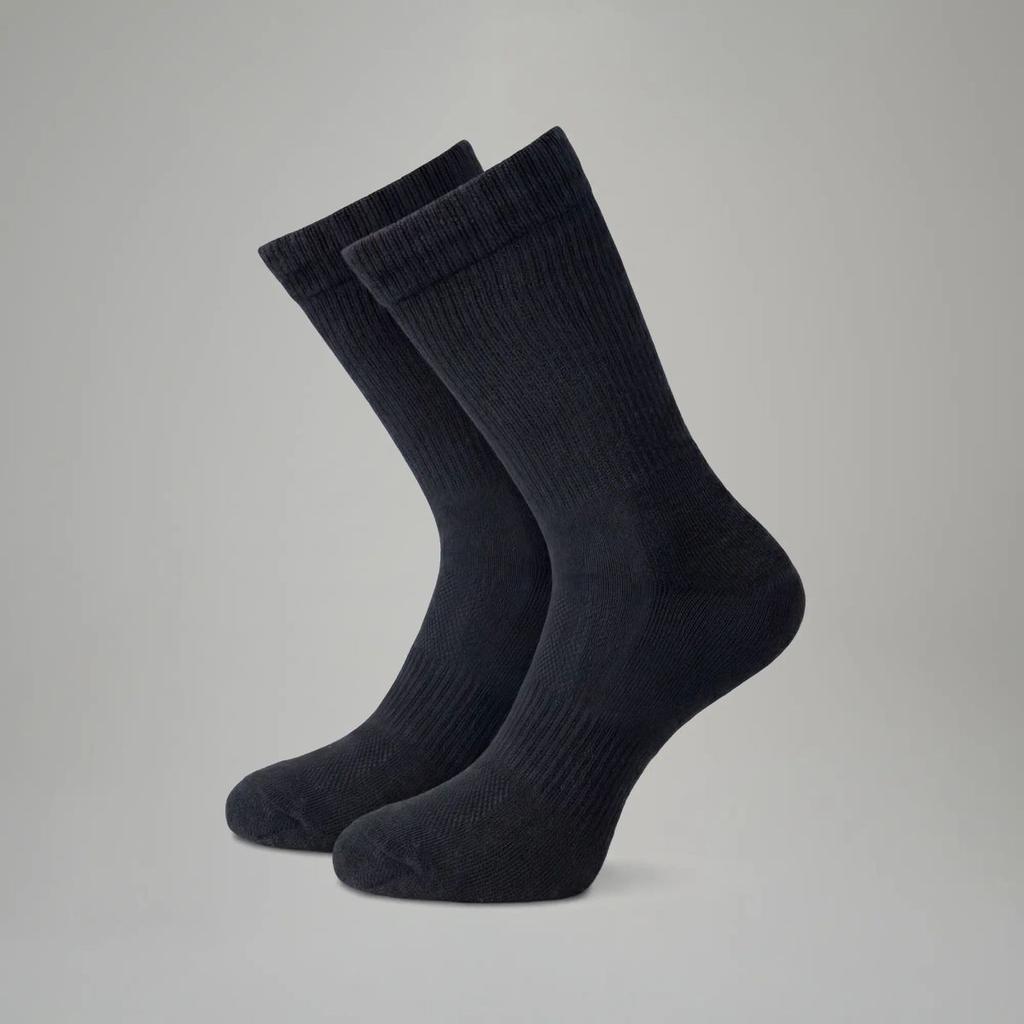Crew-Length Socks - Pitch Black (Pack of 3)