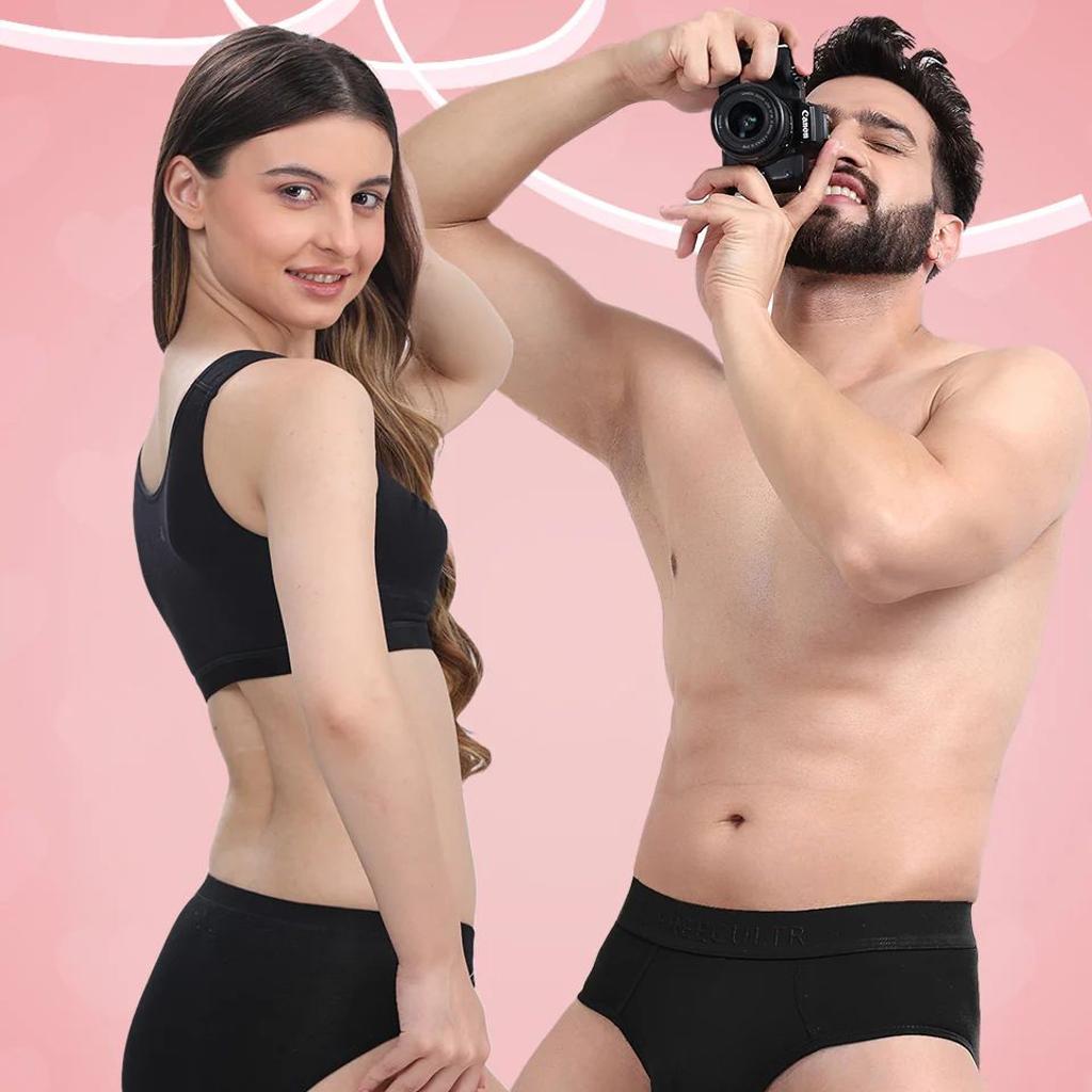 Men's Brief And Women's Hipster Panties (Pack of 2)