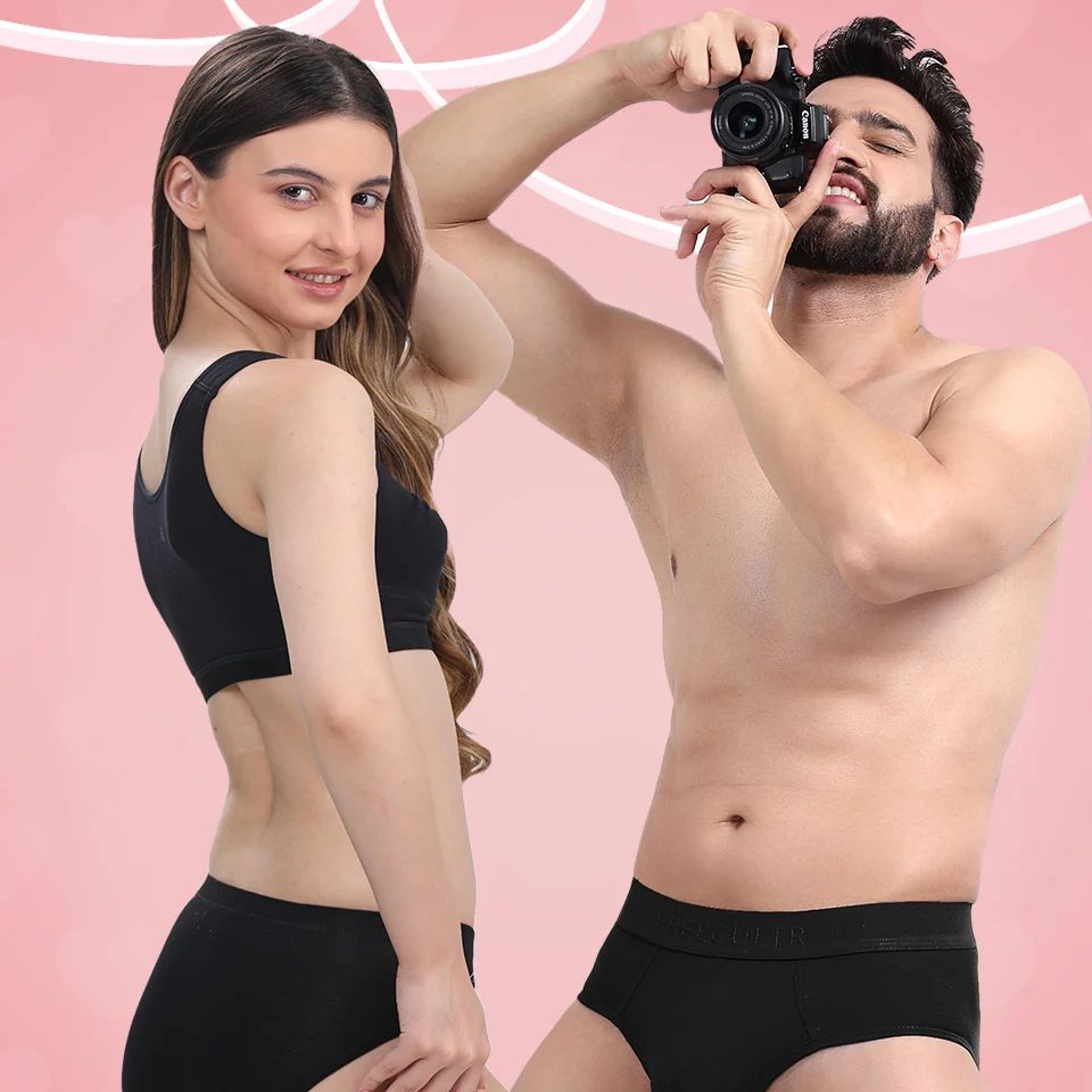 Men's Brief And Women's Hipster Panties (Pack of 2)