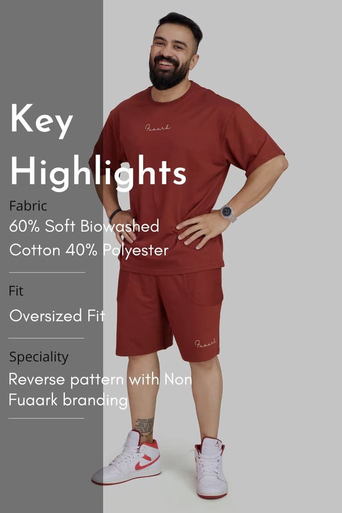 Weekend Oversized Shorts Rust — photo 9