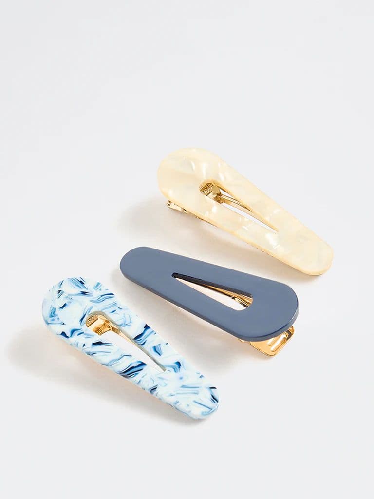 Westside Accessories Multi Colour Fancy Acrylic Clips - Pack of 3 — photo 2