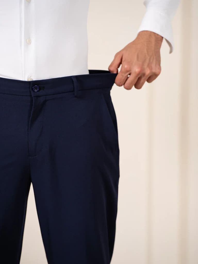 Workday Navy 925 Relaxed Fit Smart Formal Trousers — photo 4
