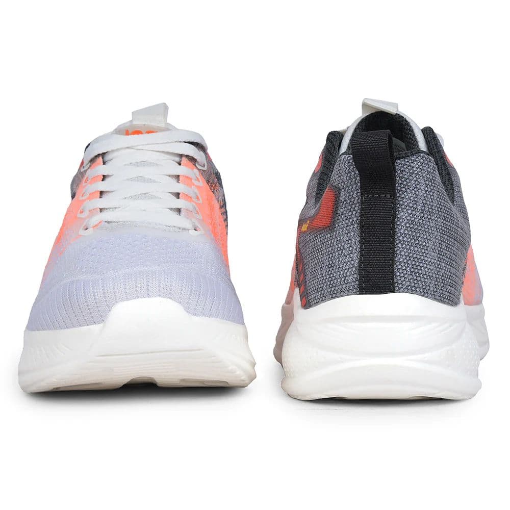 Leap7x White Sports Lacing Running Shoes For Men DREPON-1E By Liberty — photo 5