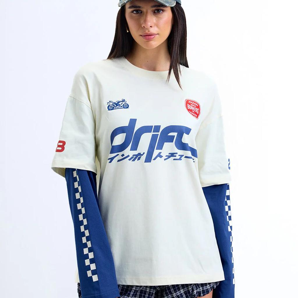 Blue Line Drift Long Sleeve T-shirt