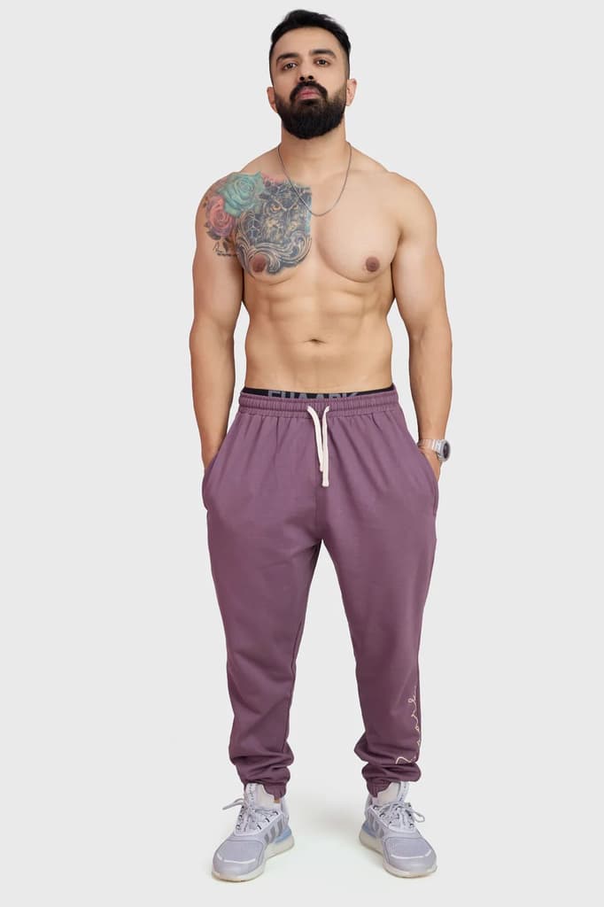 Signature Oversized Band Joggers Mauve — photo 6