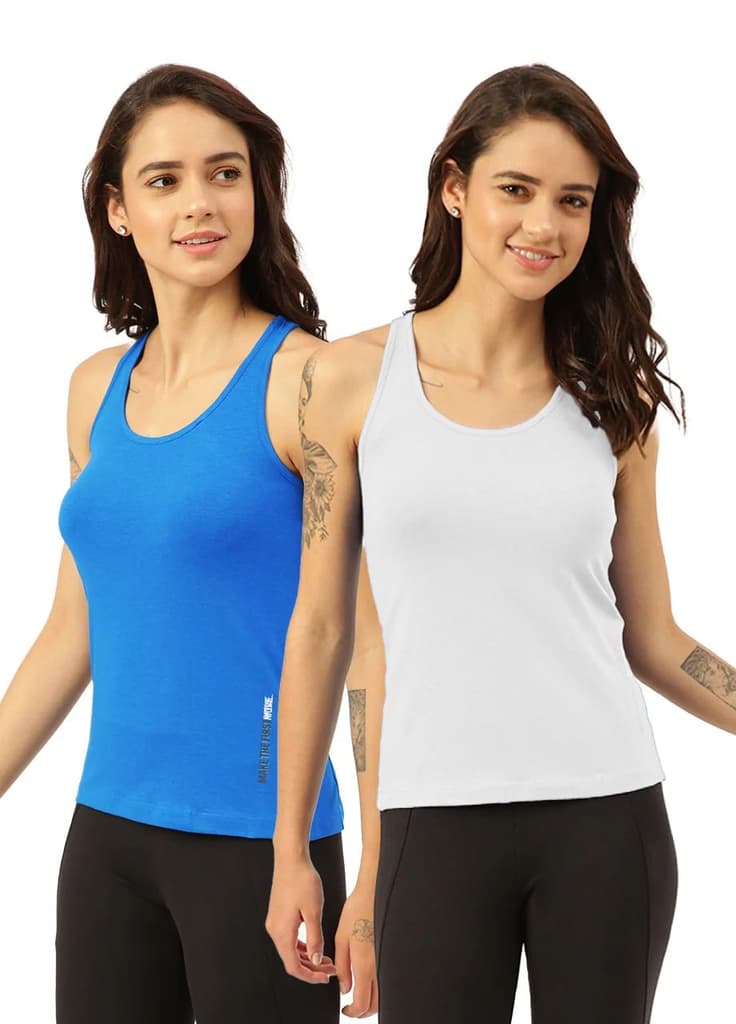 Twin Skin Women's Tanks (Pack of 2) — Pilot Blue; White / S / Women