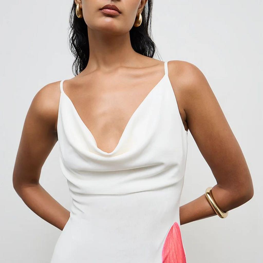 Wardrobe Off-White Floral Printed A-Line Dress