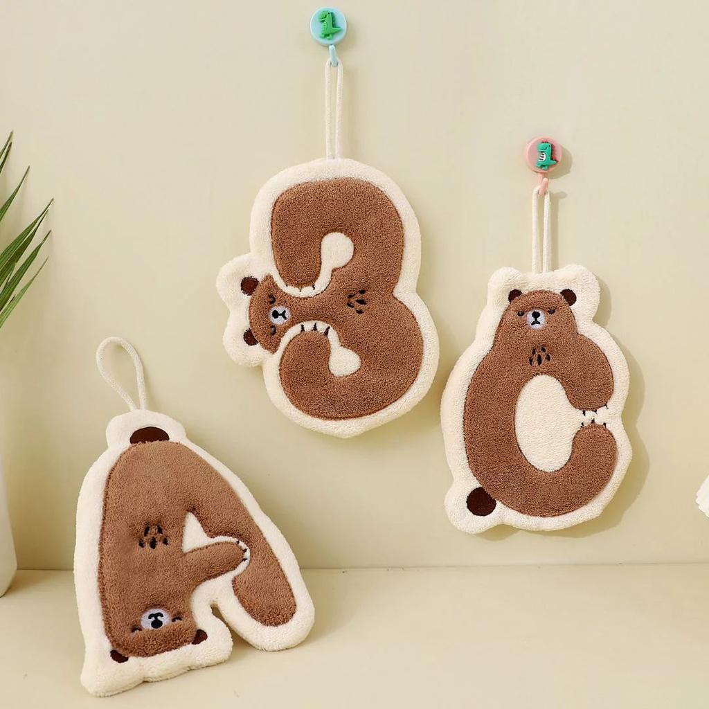 Cute Bear Alphabet Hand Towels – Super Absorbent n Plush — photo 2