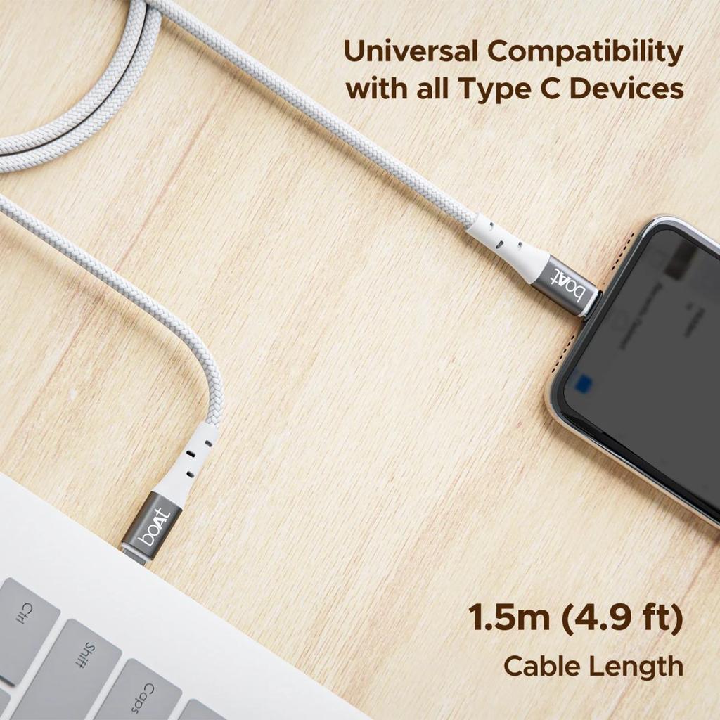 boAt C300 Fast Charging Cable | Charging Cable with 480 Mbps Data Transfer, 1.5m Cable Length, 10,000+ Bend Lifespan — photo 4
