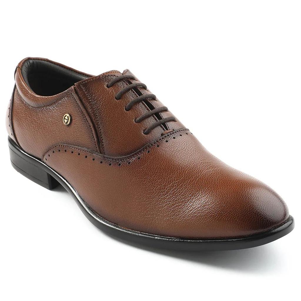 Healers Tan Formal Lacing Oxford Shoes For Men U993-18 By Liberty