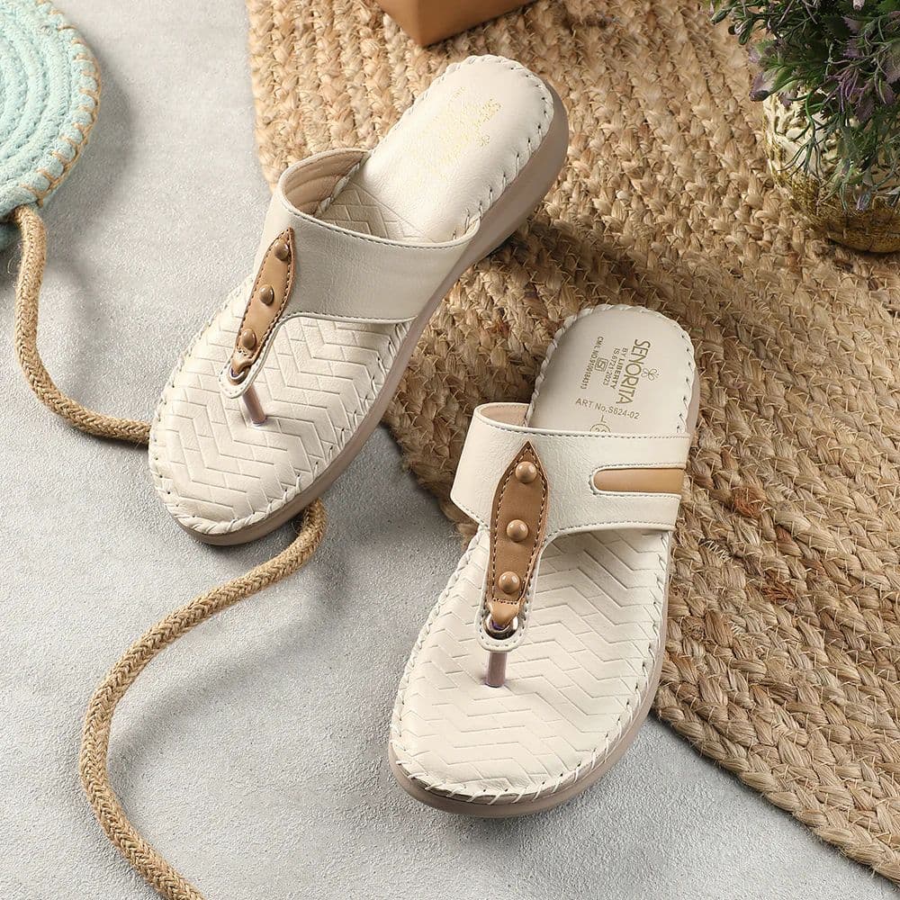 Senorita Cream Casual Slipper For Women S624-02 By Liberty — photo 4