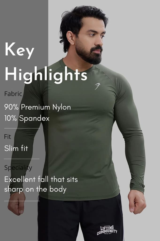 Bare Nylon Fullsleeves T-shirt Olive — photo 8