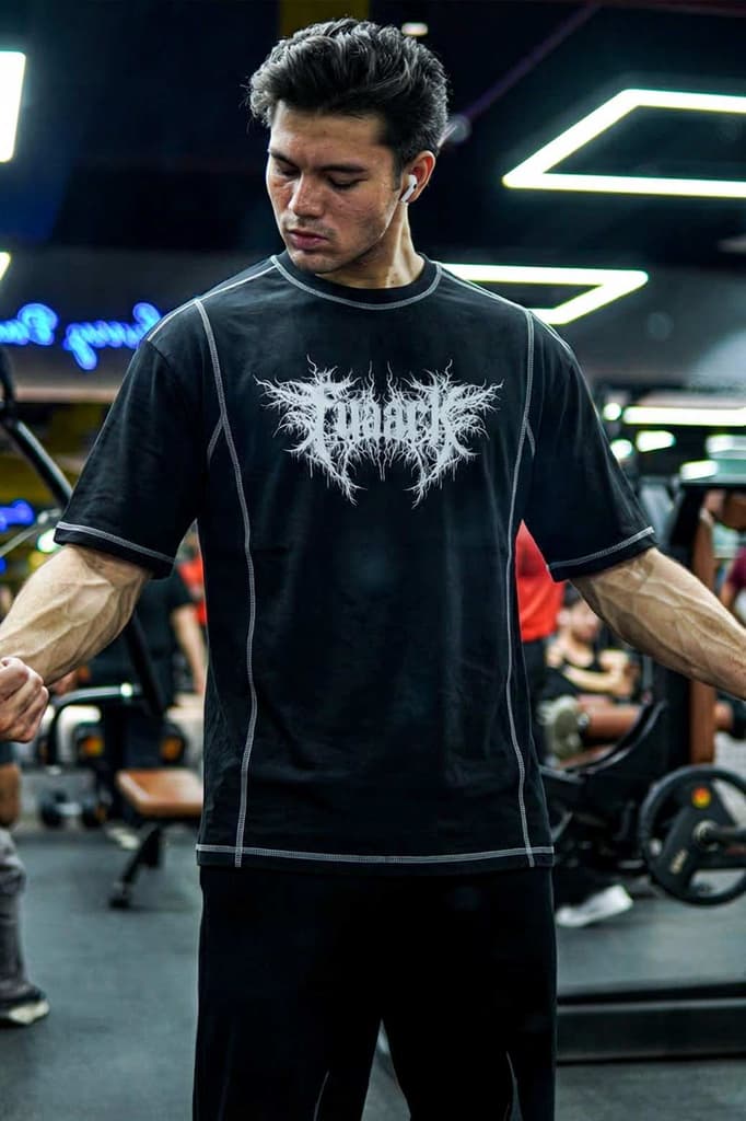 Primal Code Oversized T-shirt Black — photo 2