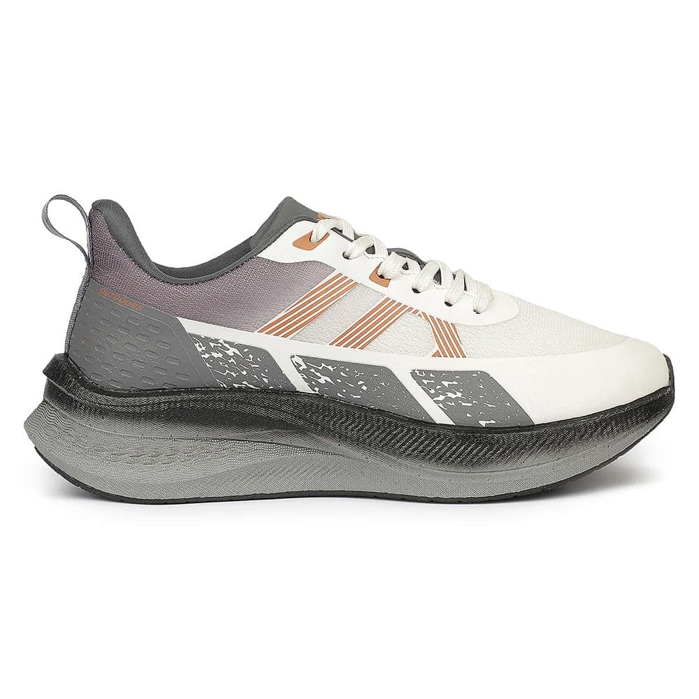 Leap7X ZLP-XM-20 Beige Sports Lacing Running Shoes for Men By Liberty — photo 2