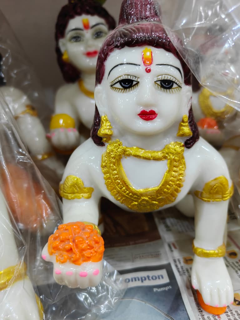 Gold Statue of Hindu Deity | Bronze | Religious Artifact | Yellow