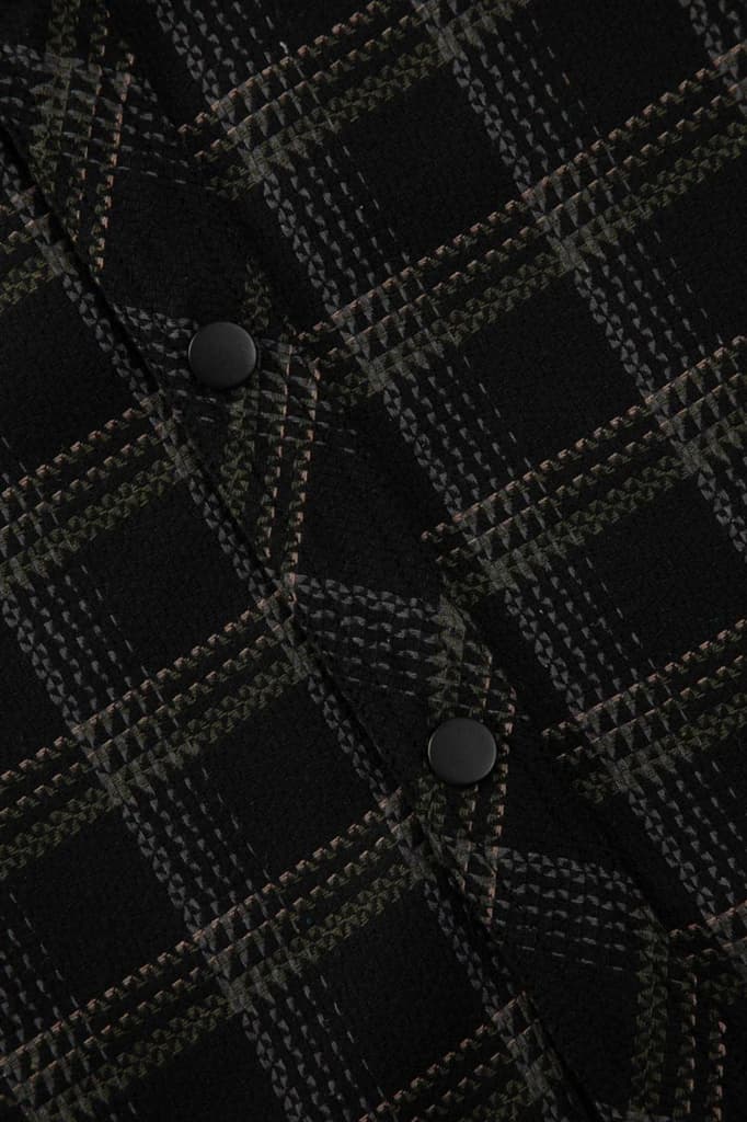 Plaid Long Sleeve Shirt // Black — photo 5