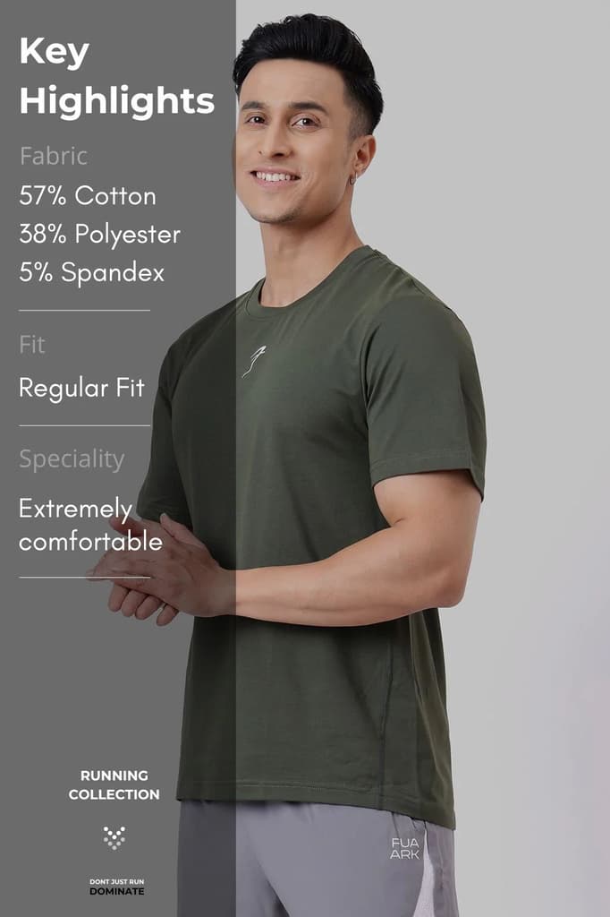 Pulse Running T-shirt Olive — photo 7