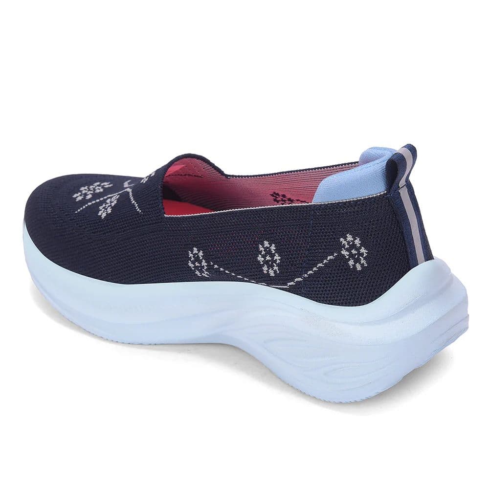 LEAP7X GLOWSTAR-E Navy Blue Sports Non lacing Walking shoes for Women by Liberty — photo 4
