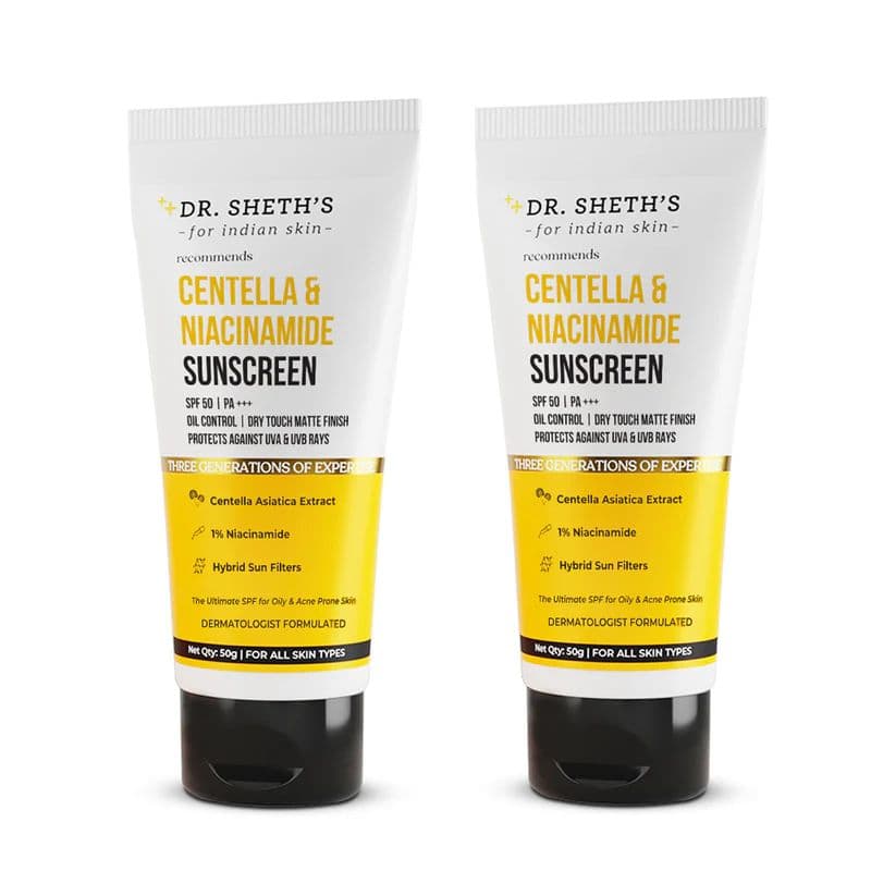 Centella & Niacinamide Sunscreen - 50g (Pack of 2)