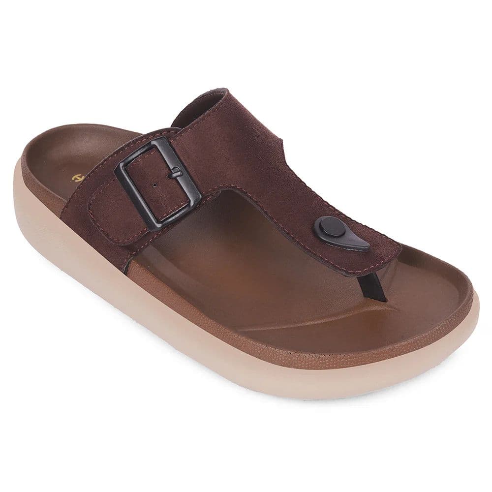 Healers Dark Brown Casual Flat Sandal for Men VAL-38E By Liberty — 6/40 / Dark Brown
