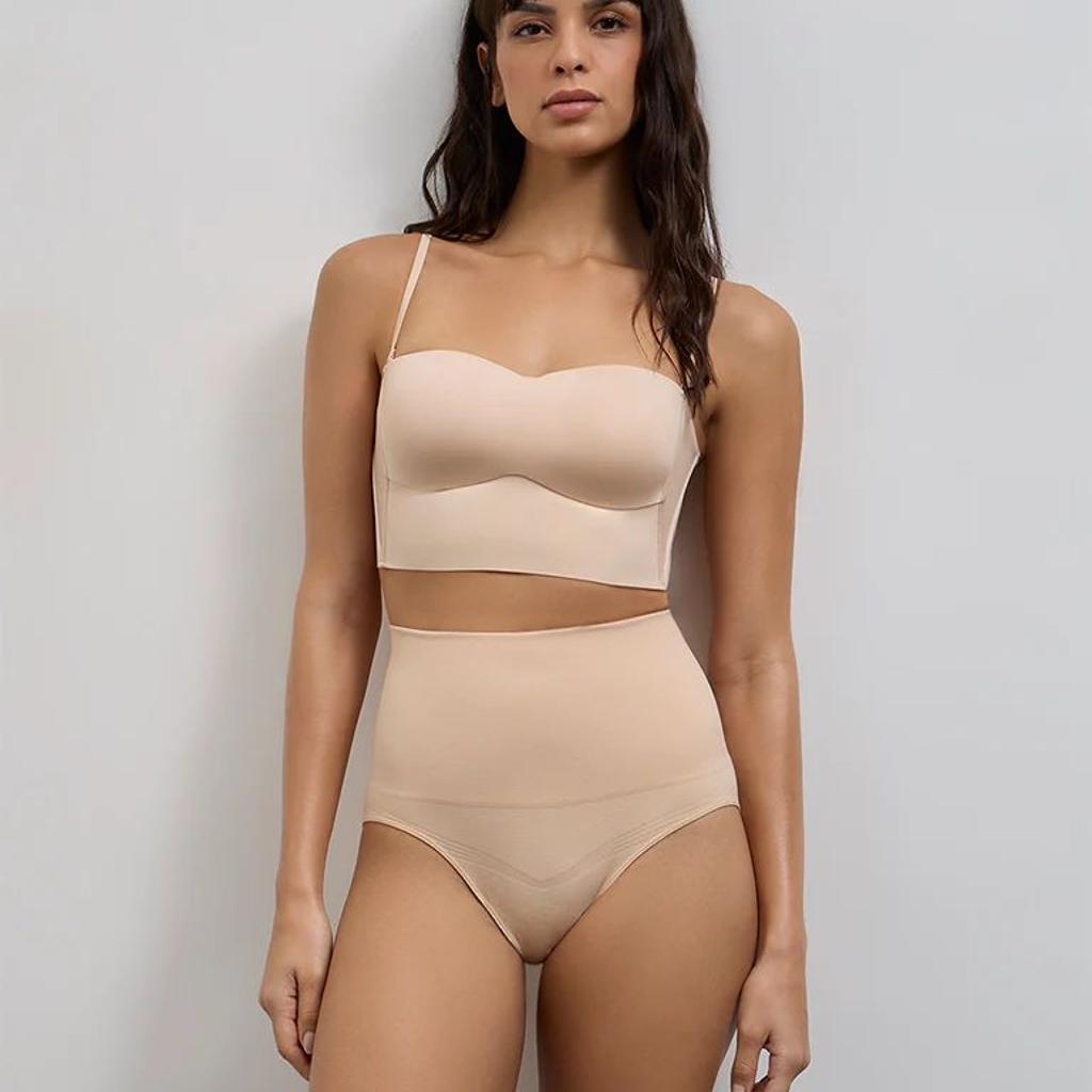 Wunderlove Black and Beige Shapewear Briefs - Pack of 2