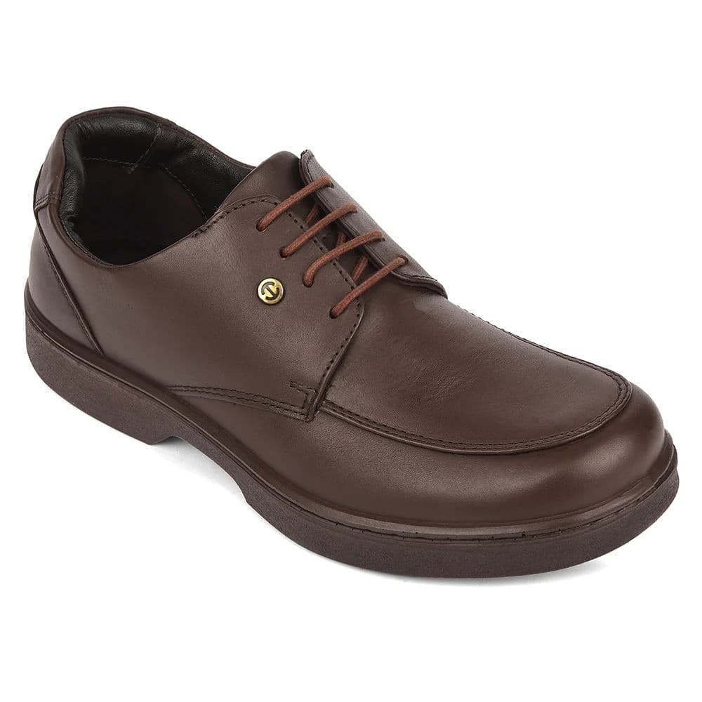 Healers Dark Brown Formal Lacing Derby Shoes For Men 204601AN By Liberty — 5/39 / Dark Brown