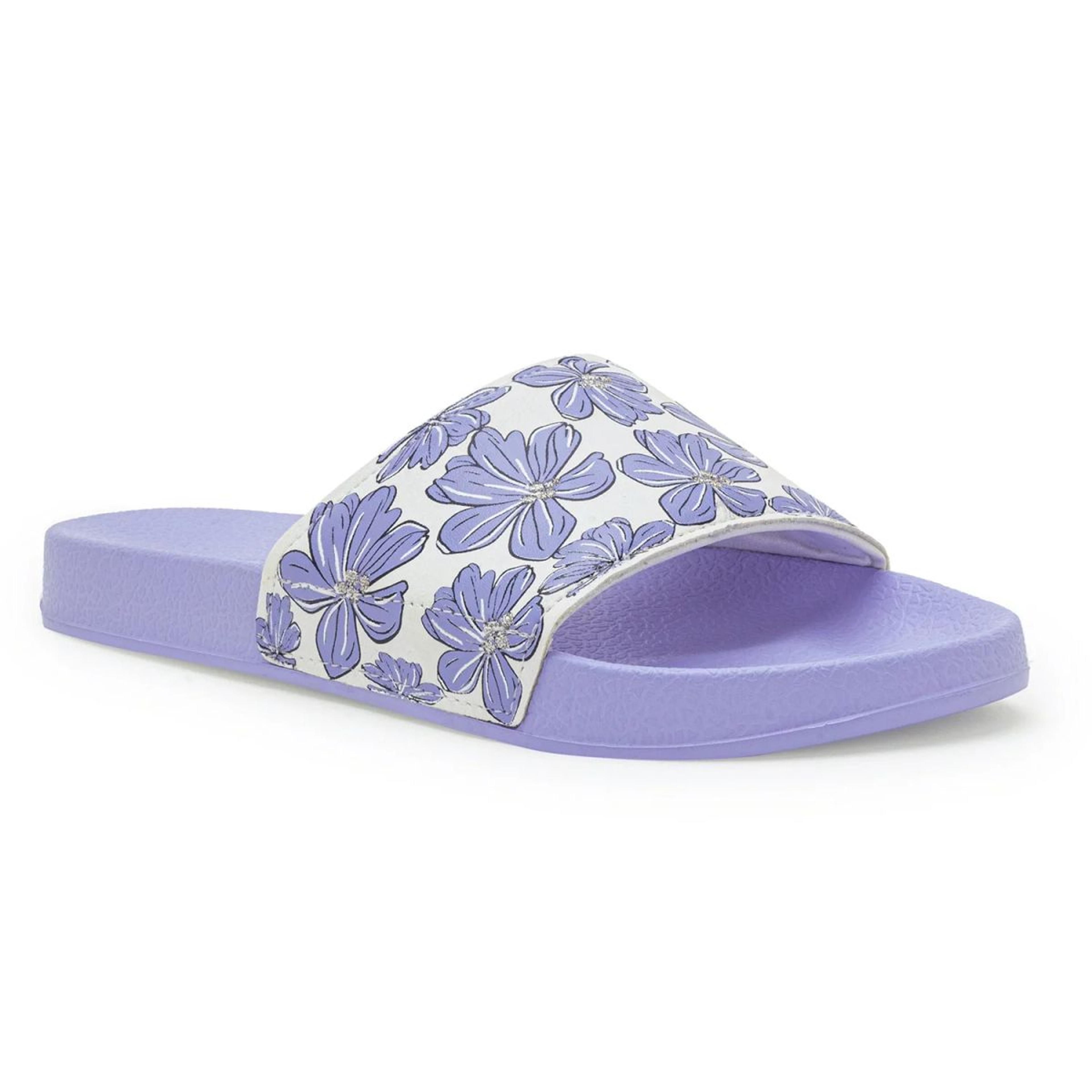Womens Sliders in Lavender | Casual Pool Sliders