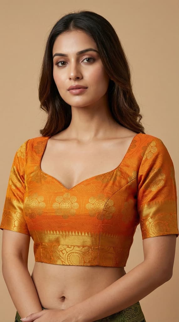 MIMOSA Women's Woven Design Kanjivaram Style Art Silk Saree with Blouse Piece - Gold ( SA00003146GDFREE ) — photo 4