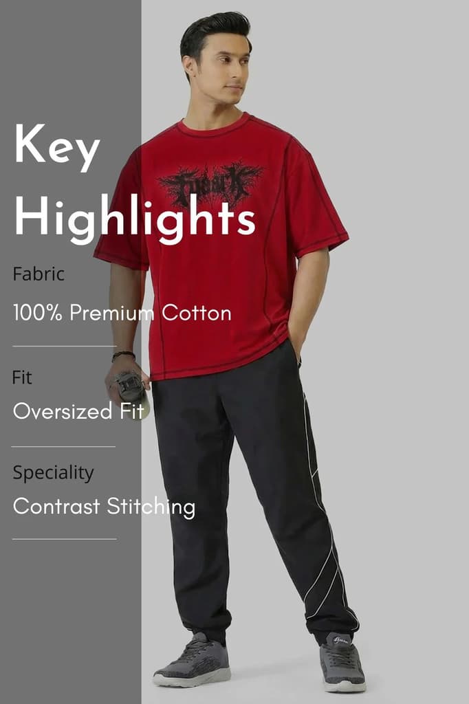 Primal Code Oversized T-shirt Red — photo 7