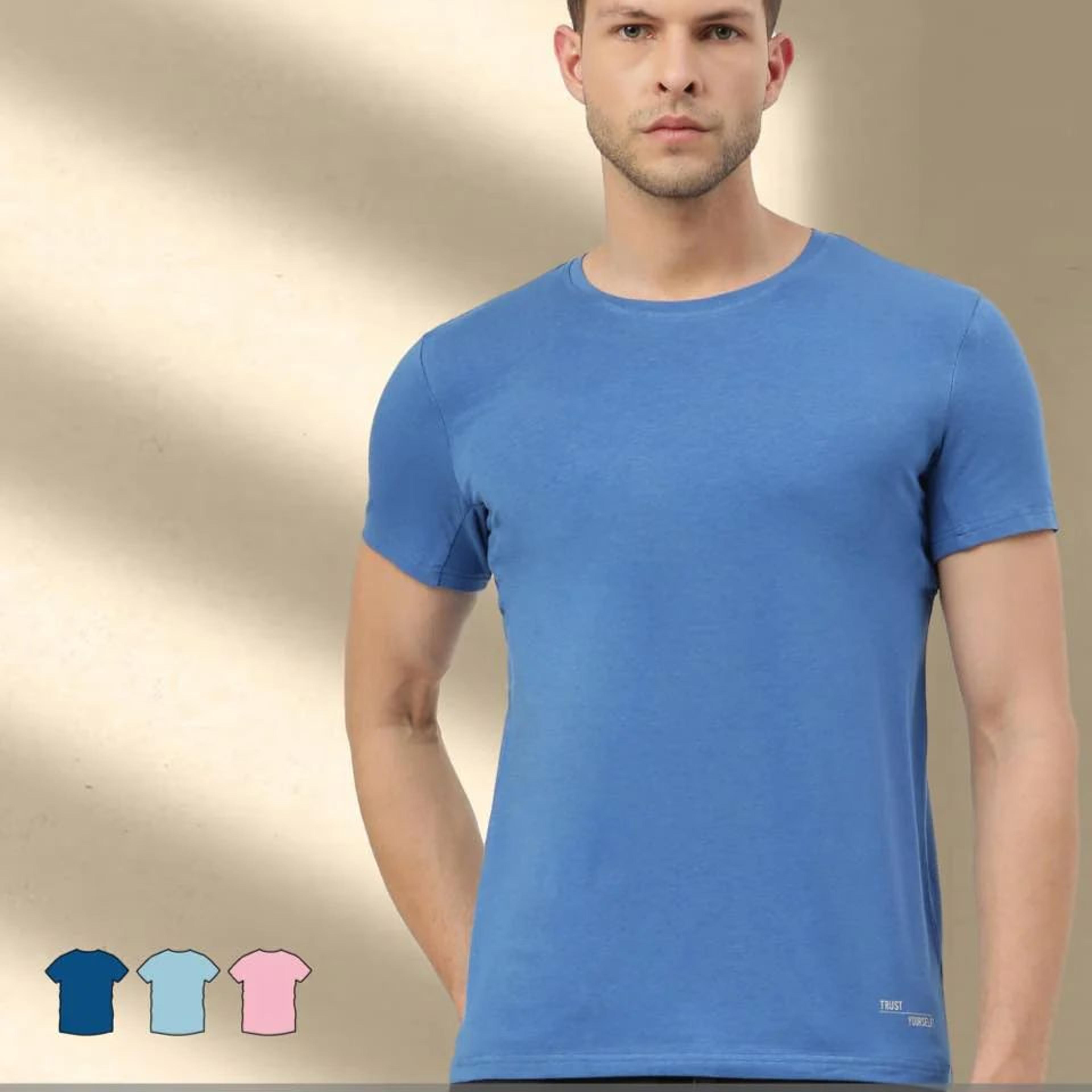 Men's Half Sleeves Bamboo Undershirts (Loungewear & Sleepwear) - Pack of 3