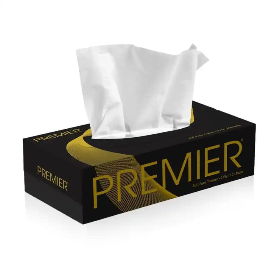 Premier 4 in 1 Face Tissue Box | 100 pulls each | 2 ply — photo 3
