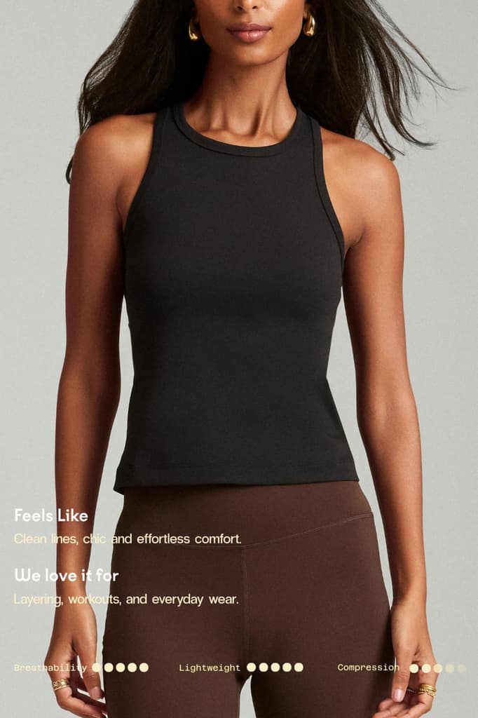 Black OnTheGo Fitted Tank Top — photo 6