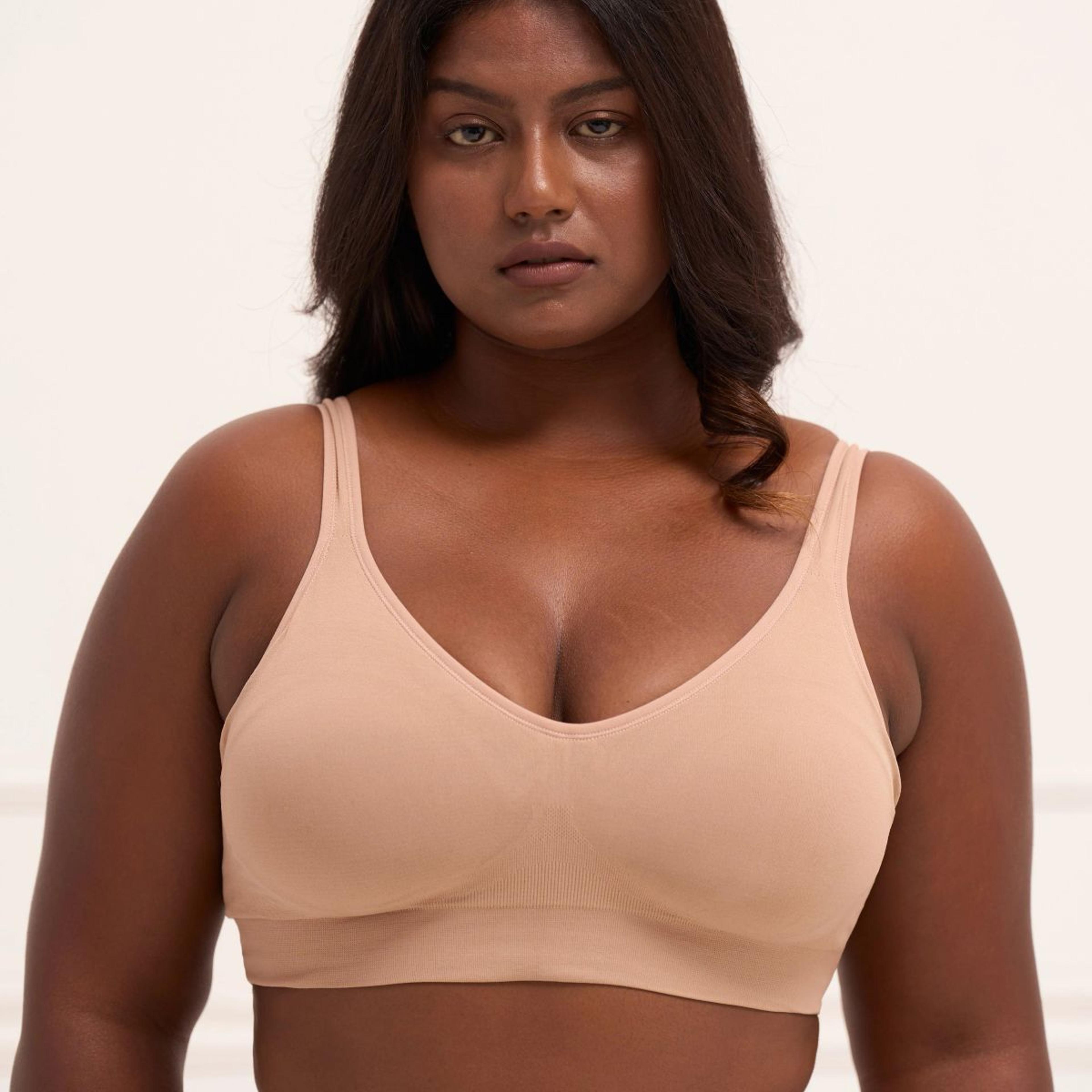 Padded All Day Bra - Lightly Padded Wireless T Shirt Bra with Full Coverage