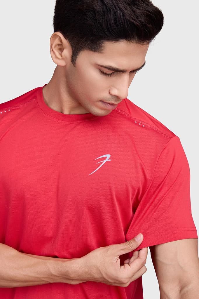 Laser Cut Running T-shirt Red — photo 3