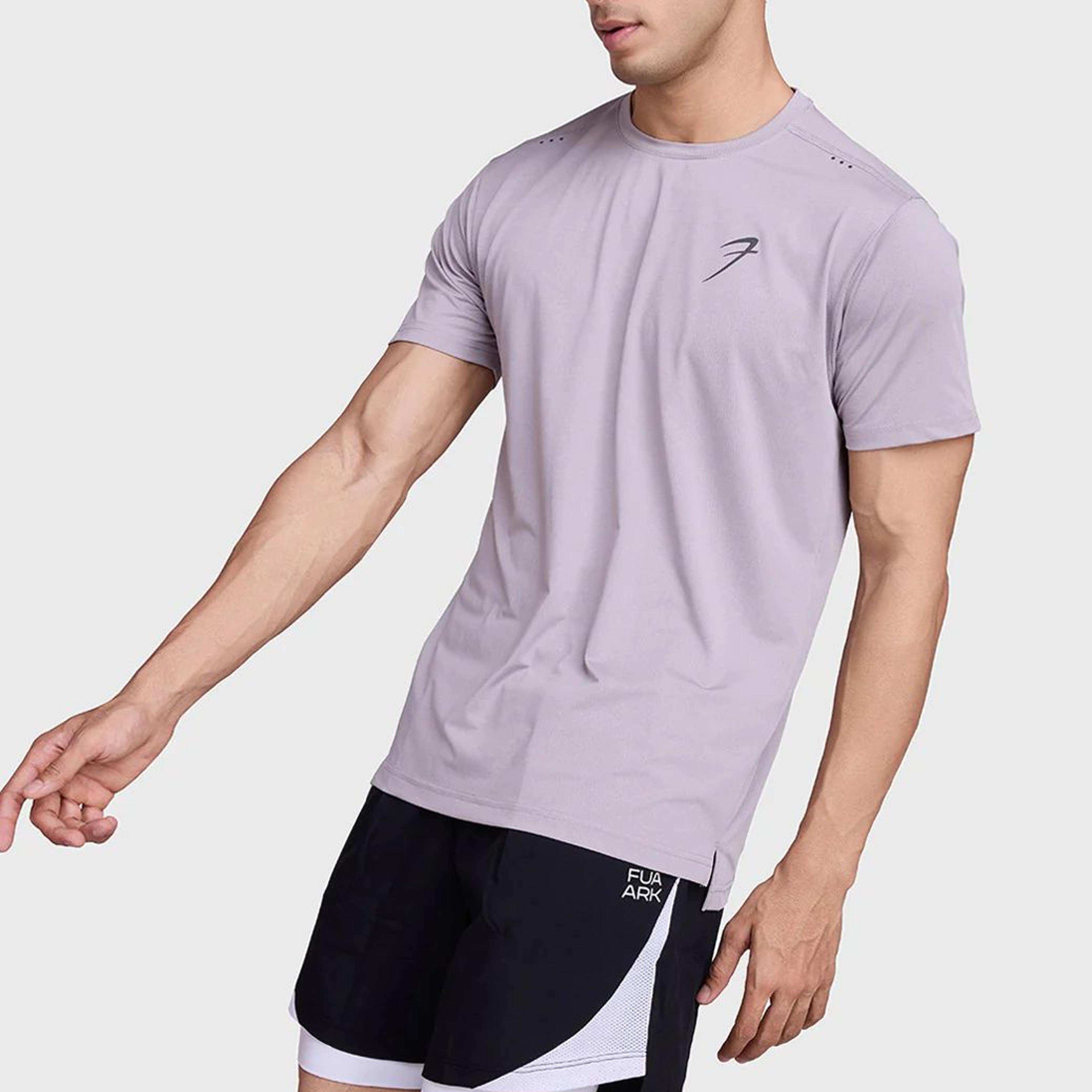 Laser Cut Running T-shirt Grey