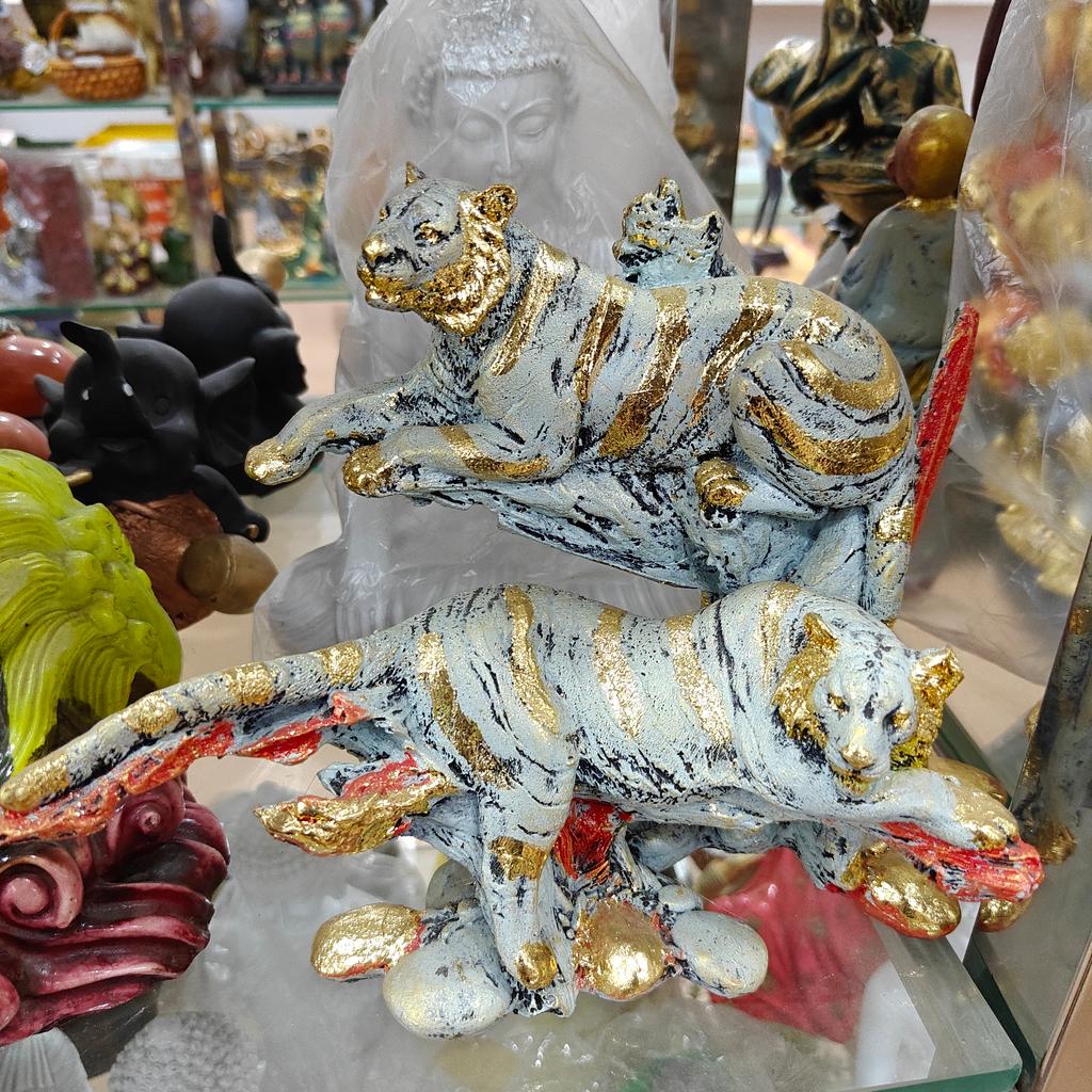 Gold and Black Cat Statue | Decorative | Ceramic | Gold and Black