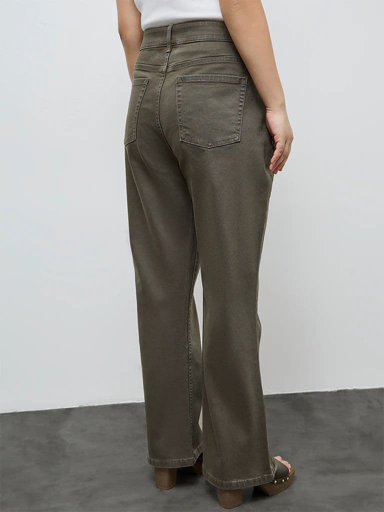 Gia Olive Bootcut High-Rise Jeans — photo 4
