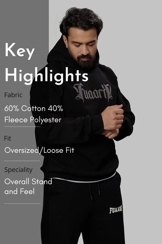 Brookline Oversized Hoodie Black — photo 7
