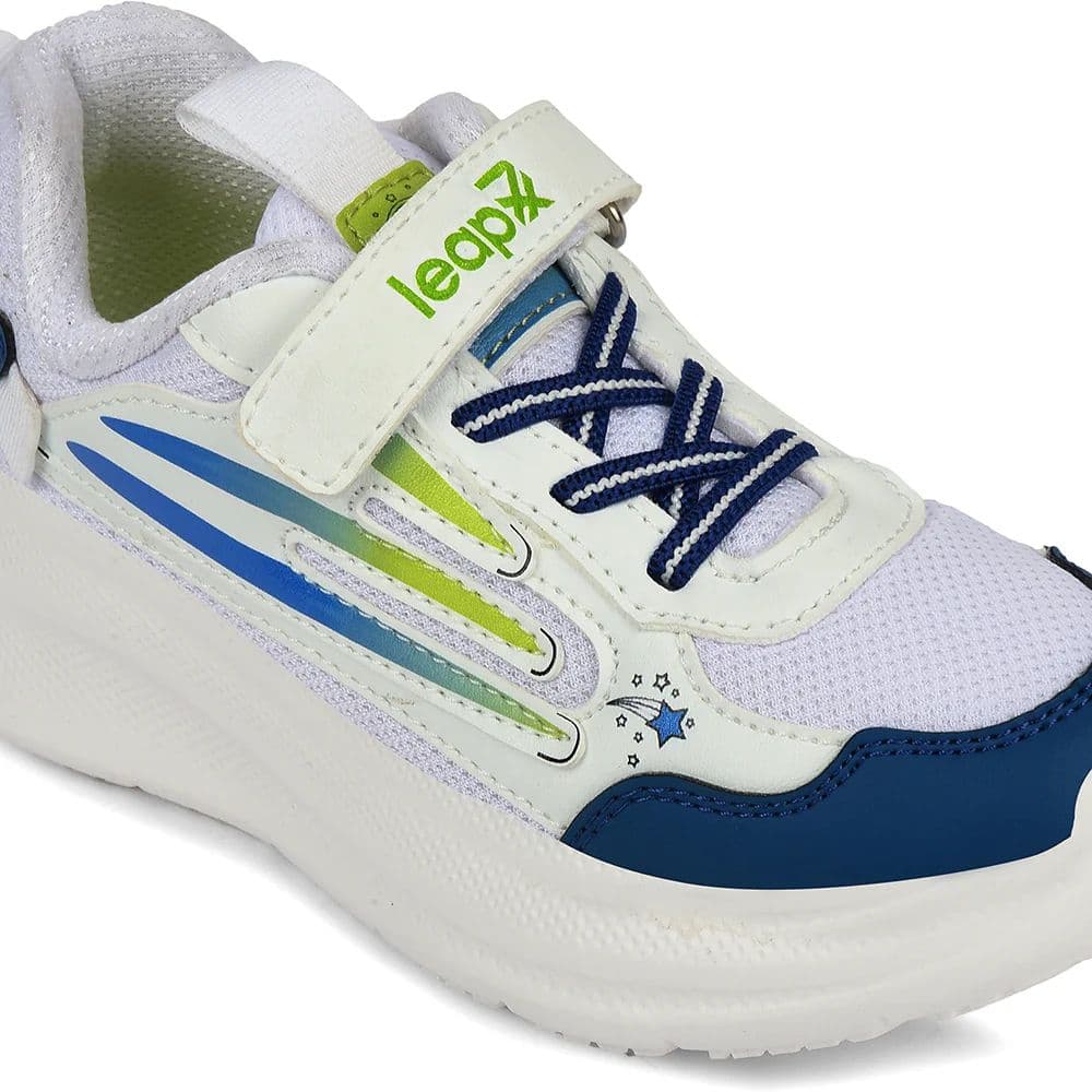 Leap7x White Sports Non Lacing Walking Shoes For Kids RYAN-1V By Liberty — photo 4