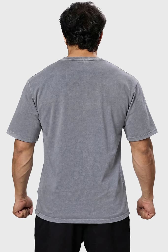 Concrete Soul Washed Oversized T-shirt Light Grey — photo 5