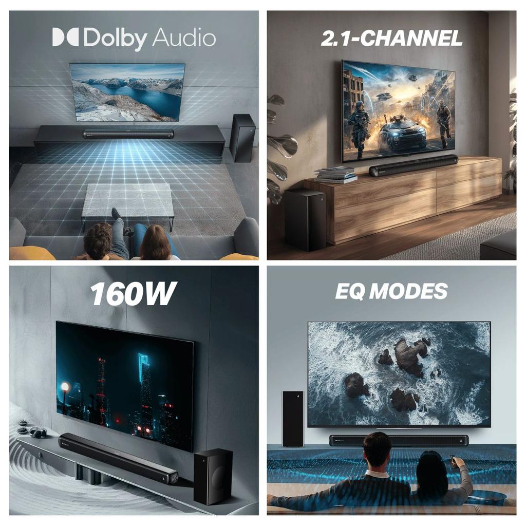 boAt Aavante 2.1 1600D | 160W 2.1 Channel Soundbar with Wired Subwoofer, Multi-Connectivity & EQ Modes — photo 8