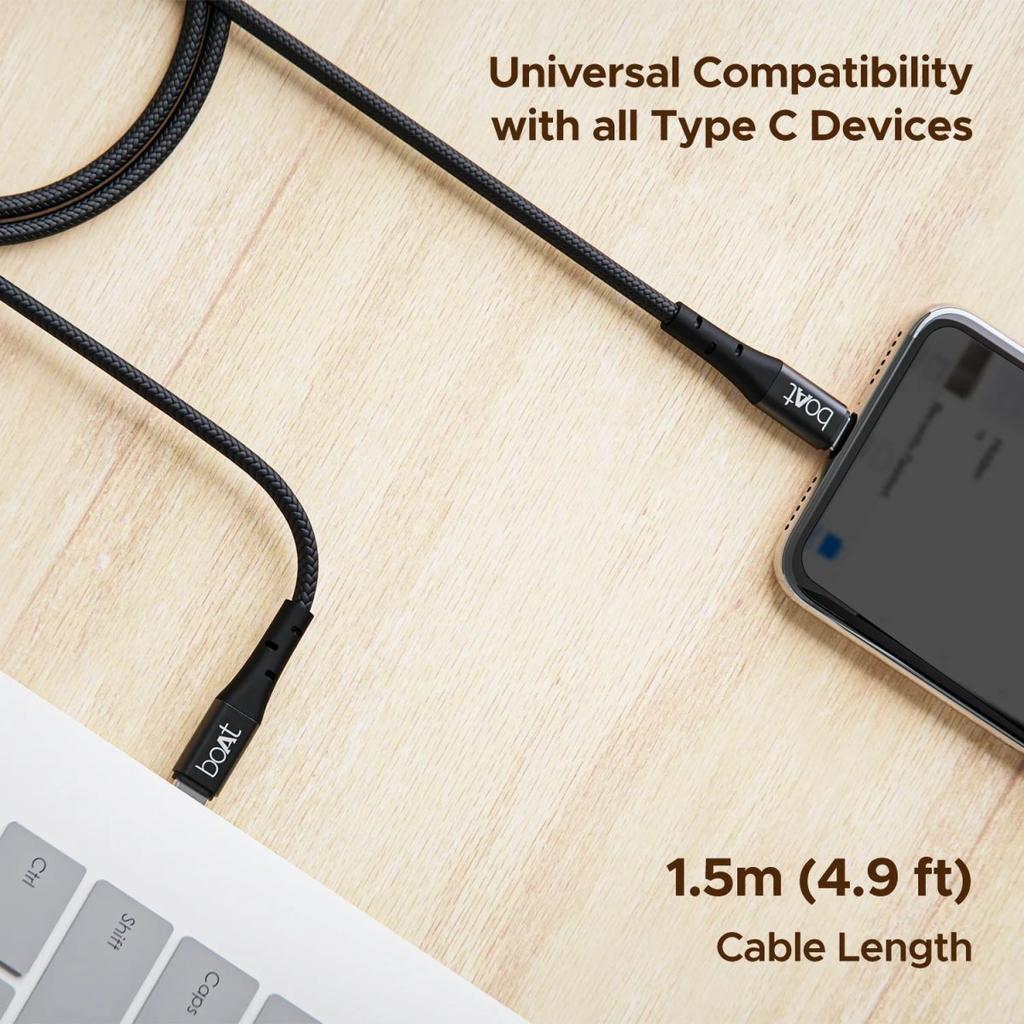boAt C300 Fast Charging Cable | Charging Cable with 480 Mbps Data Transfer, 1.5m Cable Length, 10,000+ Bend Lifespan — photo 8