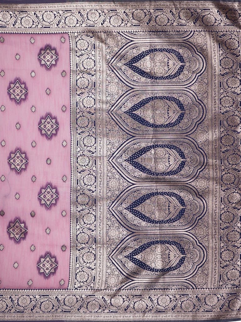 Mimosa Women's Woven Design Kanjivaram Style Art Silk Saree With Blouse Piece : SA00002068PNKFREE — photo 6