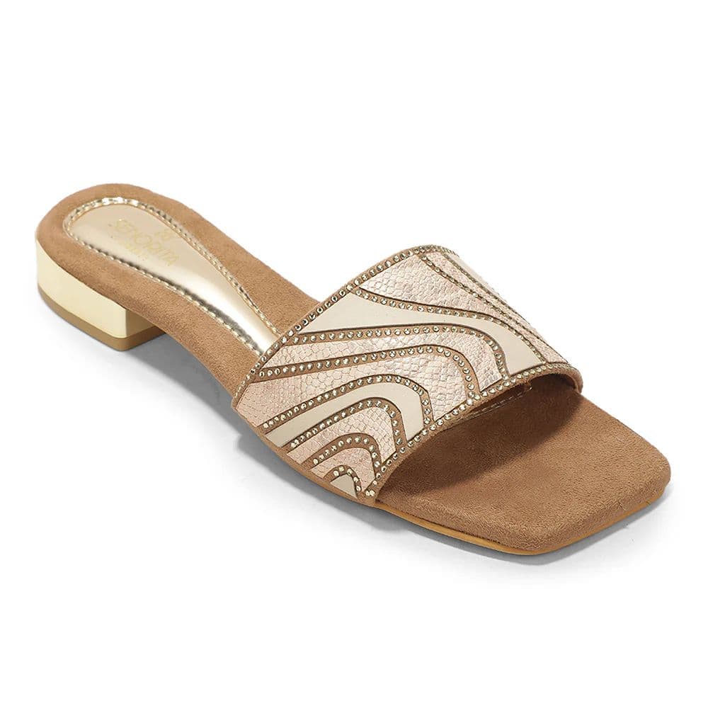 Senorita STY-153E Beige Casual Slip on Slippers for Women By Liberty — 3/36 / Beige