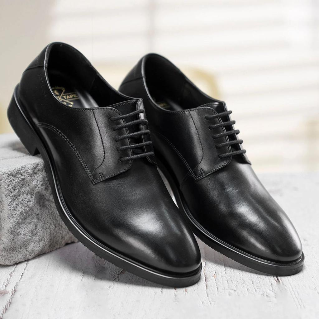 Men's Leather Black Derby Shoes for Refined Daily Formal Style — photo 6