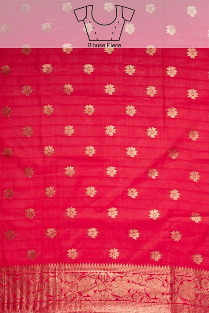 Mimosa Women's Woven Design Kanjivaram Style Art Silk Saree With Blouse Piece : SA00001599HWFREE — photo 9