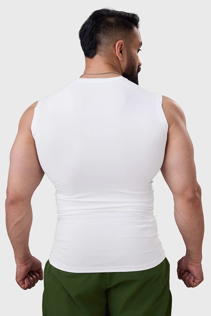 Compression Sleeveless Tank White — photo 6