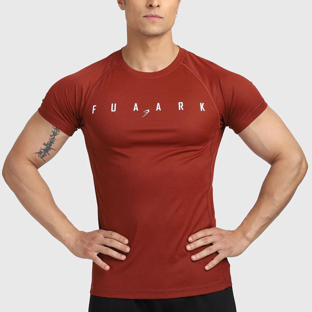 Checks T-shirt Salsa Rust