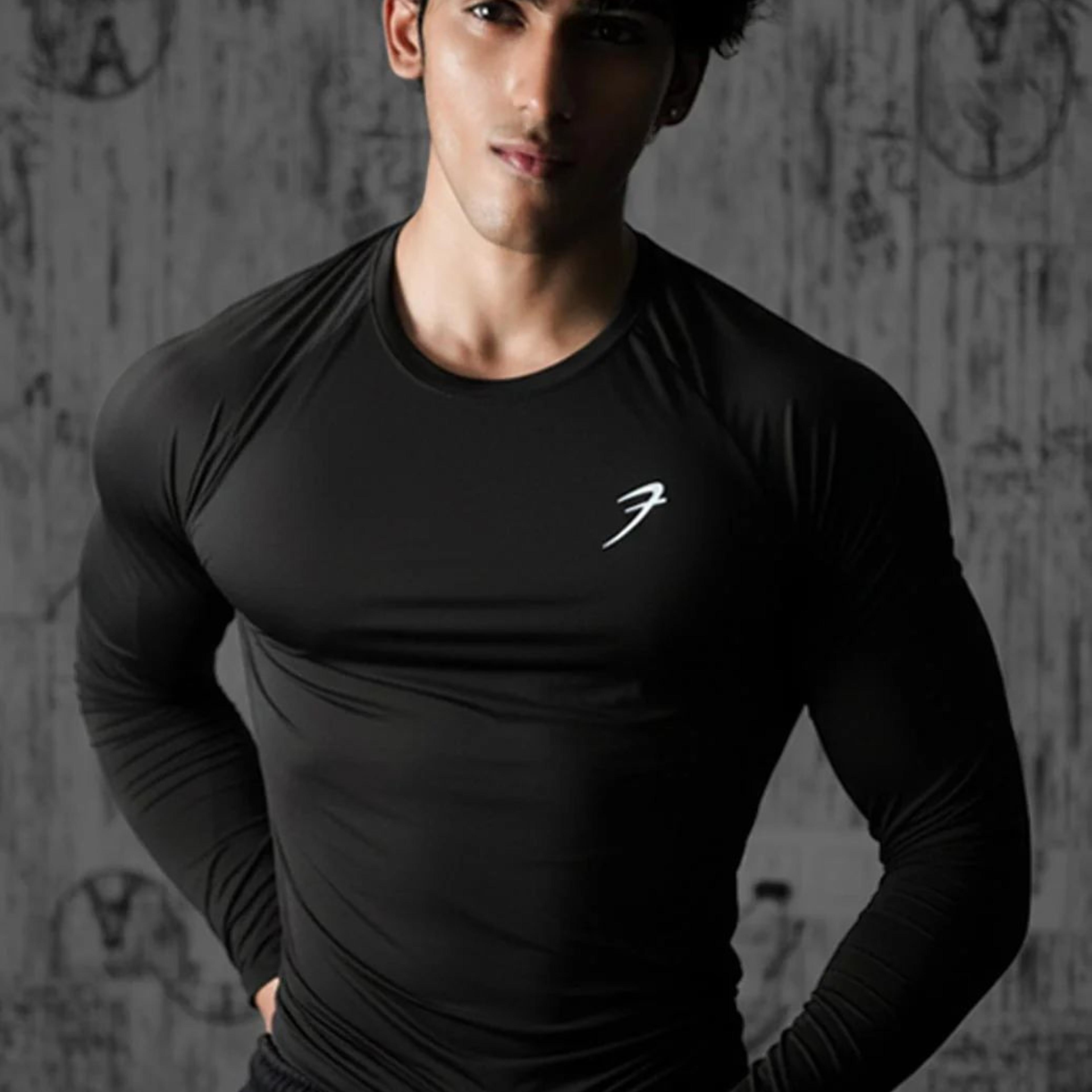 Bare Nylon Fullsleeves T-shirt Black