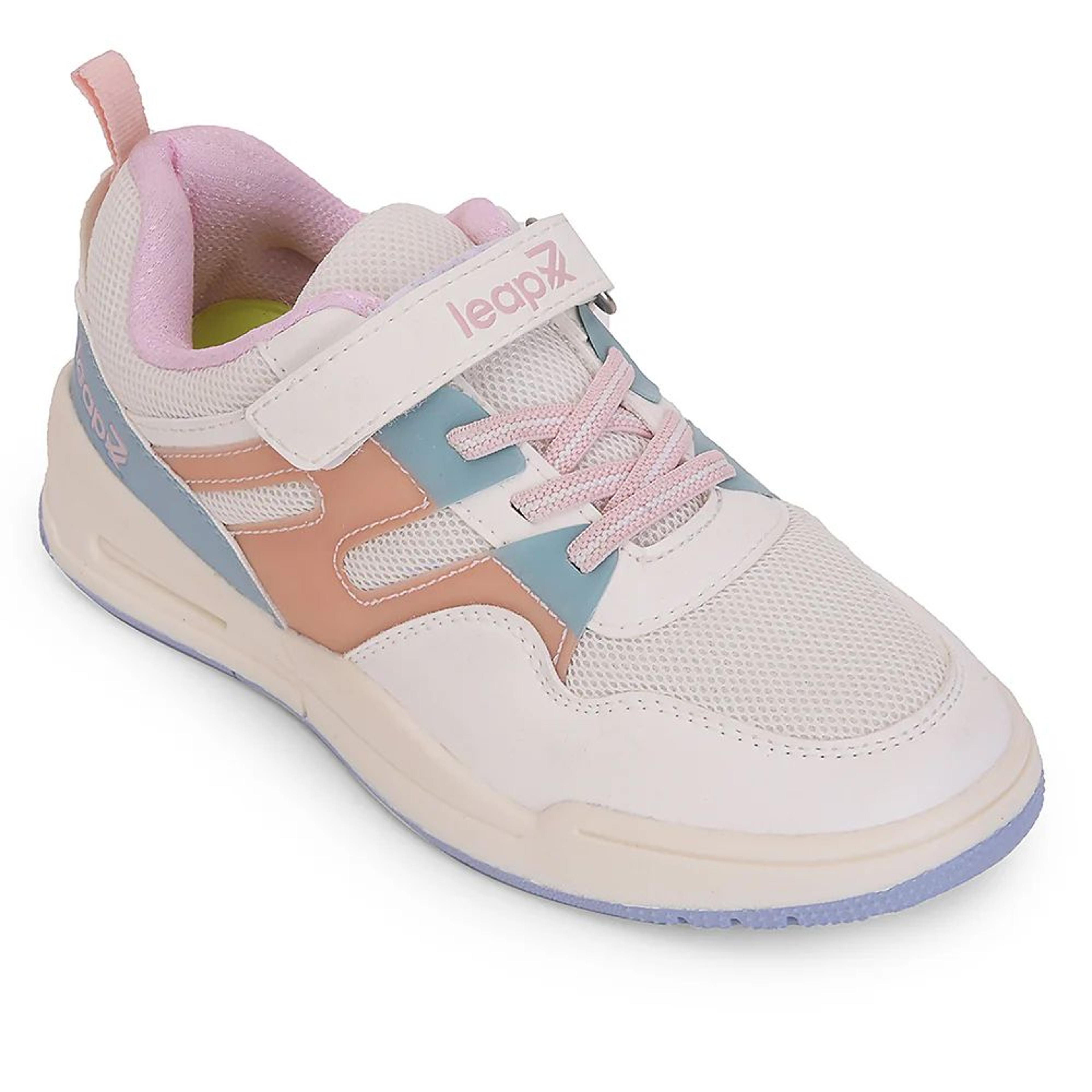 Leap7x Peach Casual Non Lacing Sneakers For Kids ENVY-5VE By Liberty